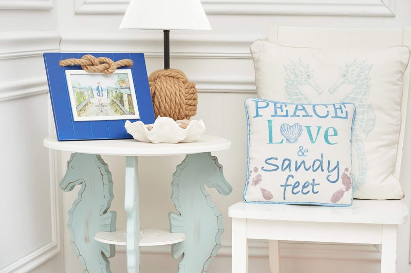Beachcombers Navy Picture Photo Frame 5"X7" With Jute Rope Accent Wood Coastal Nautical Home Decor Decoration For Tabletop Display Wall Blue - Image 3